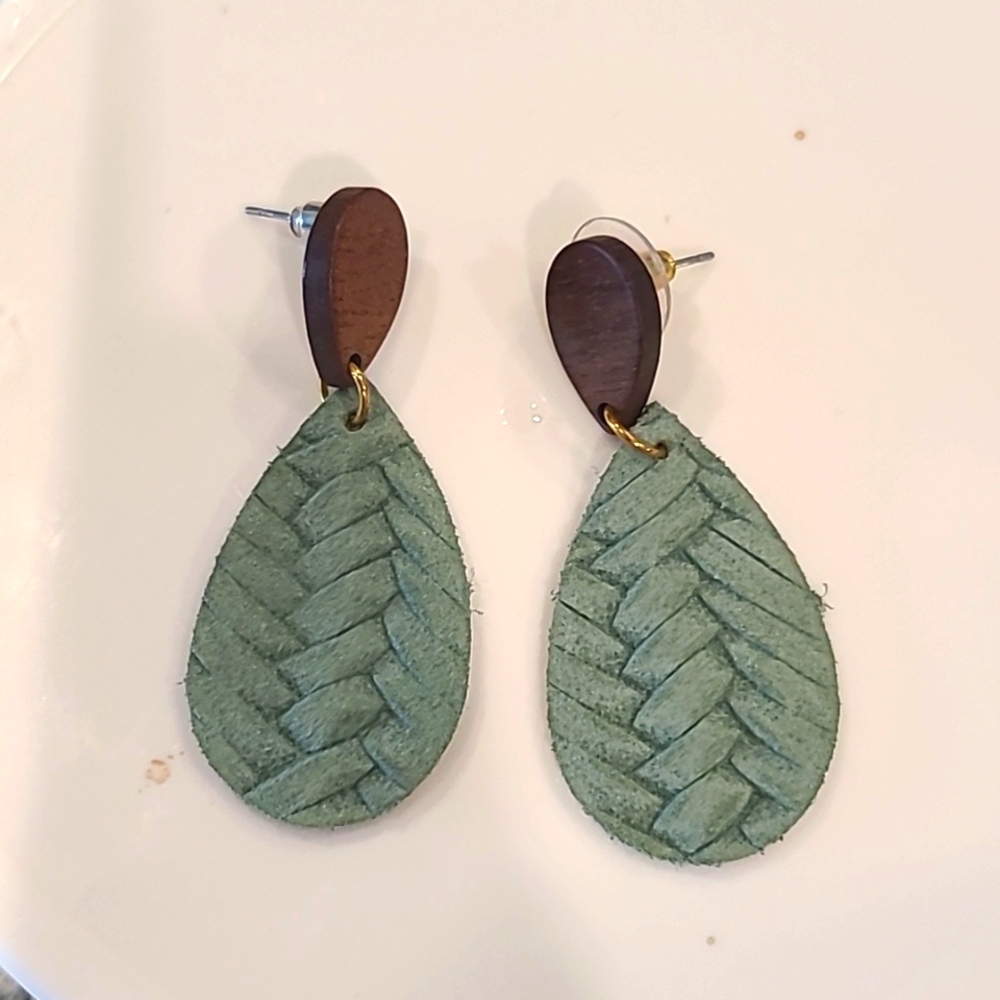 Green earrings